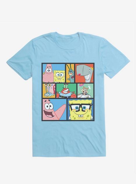 Extra Soft Spongebob Squarepants Collage T-shirt - Blue 