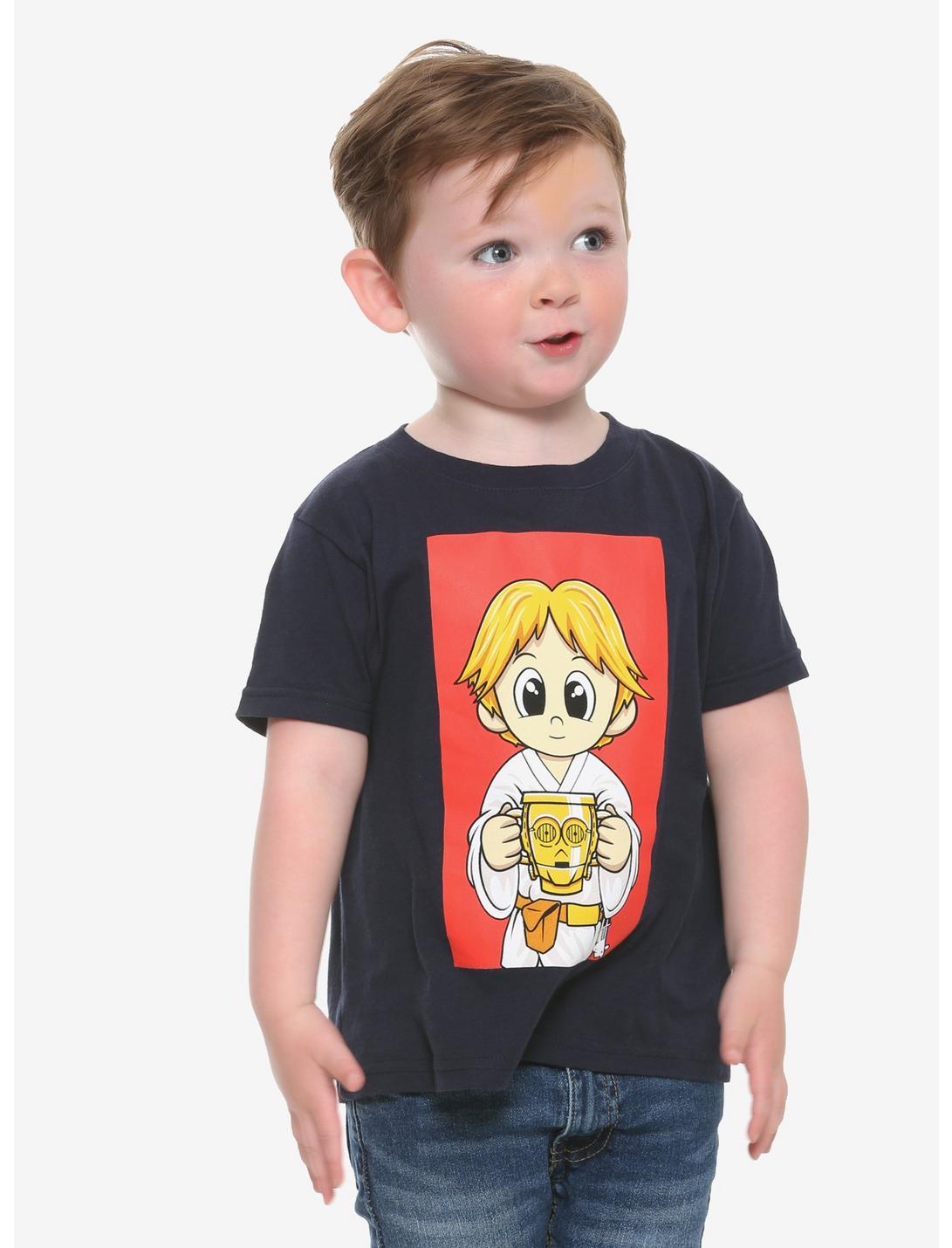 Star Wars Luke C-3PO Mug Toddler T-Shirt - BoxLunch Exclusive, BLACK, hi-res