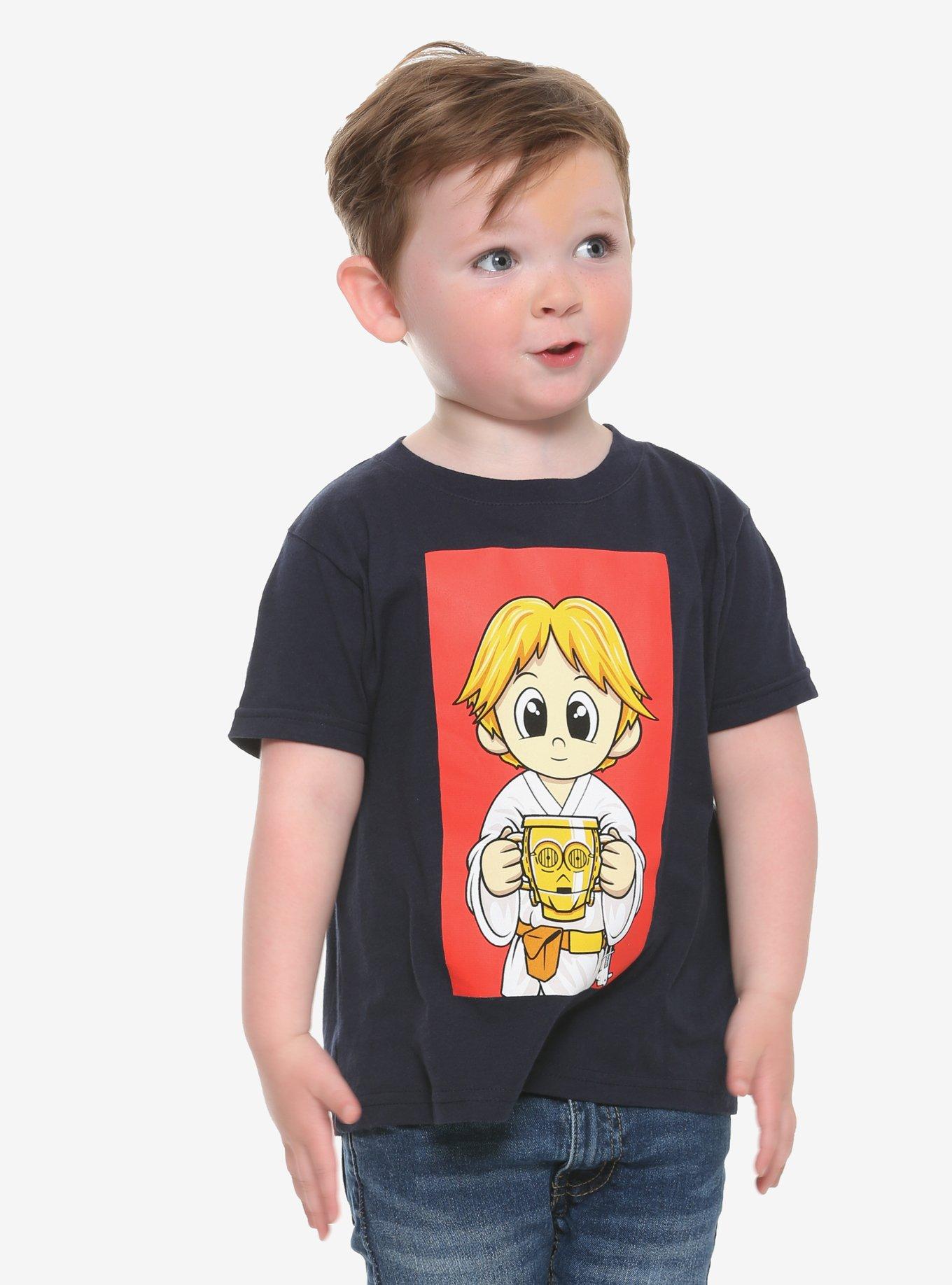 Star Wars Luke C-3PO Mug Toddler T-Shirt - BoxLunch Exclusive, BLACK, hi-res