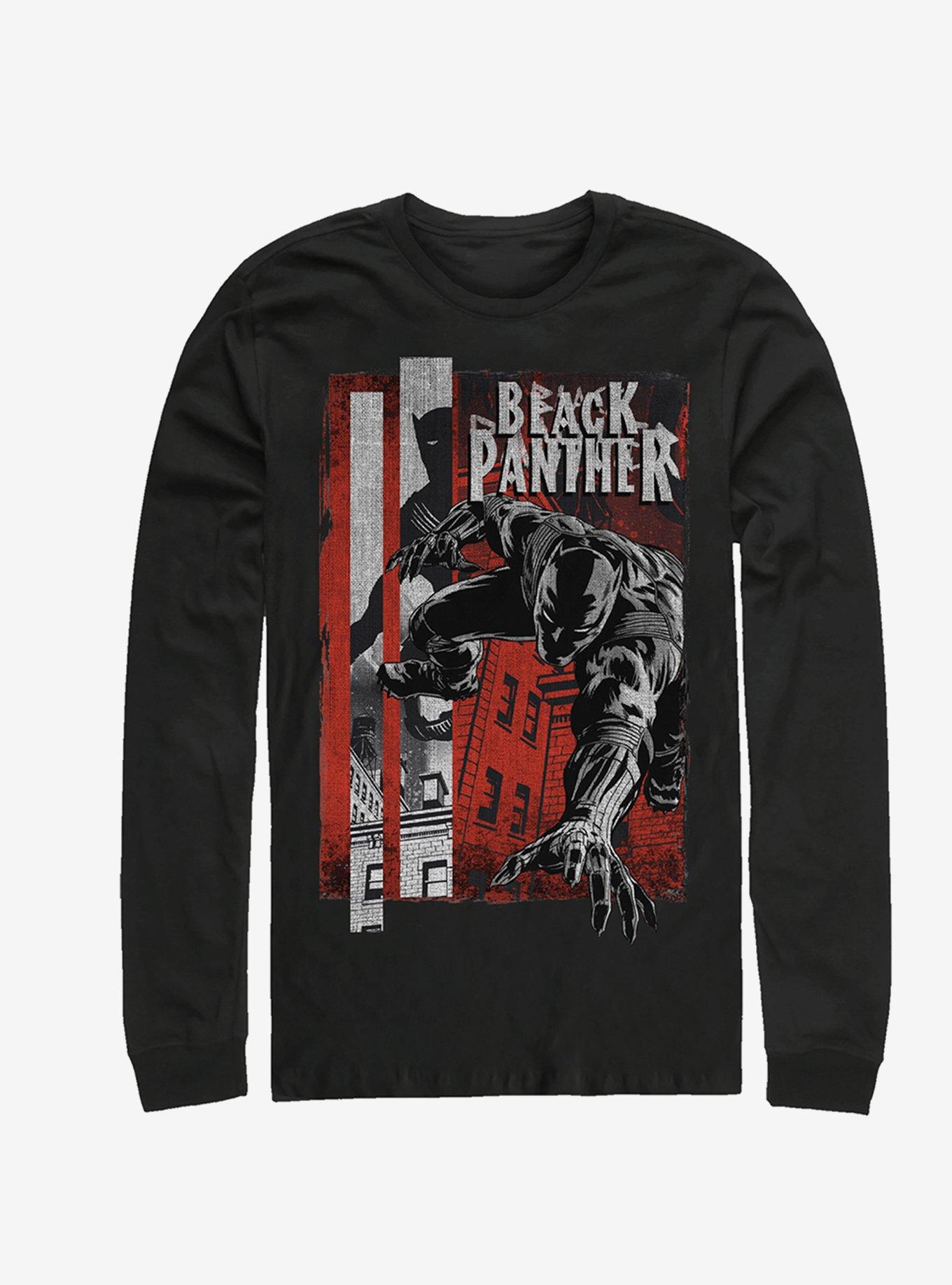 Marvel Black Panther Panther Night Long-Sleeve T-Shirt, BLACK, hi-res