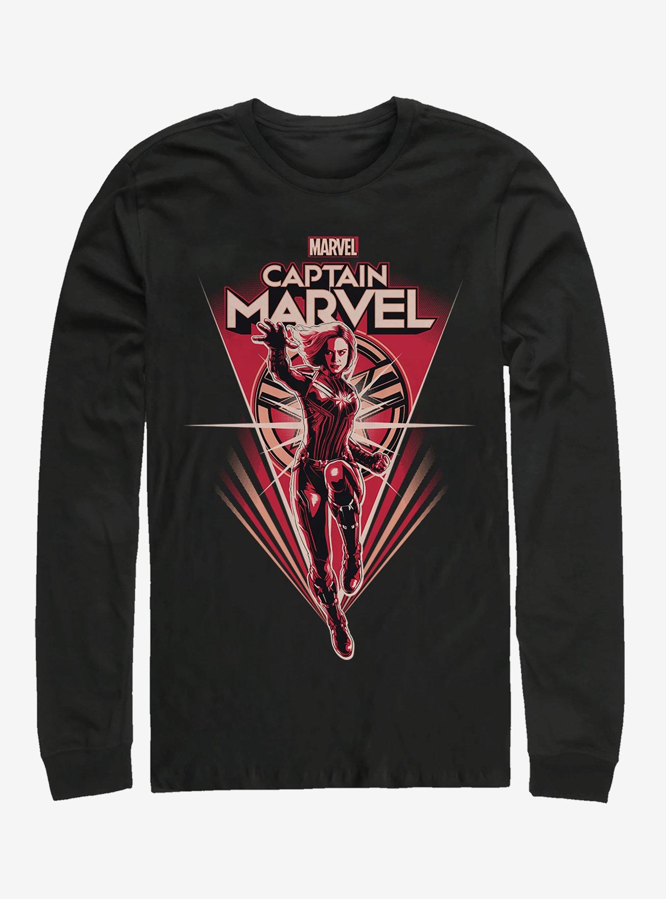 Marvel Captain Marvel Save Her Long-Sleeve T-Shirt, BLACK, hi-res