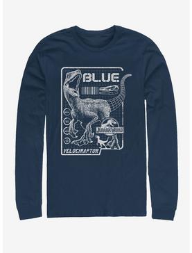 Jurassic Park Raptor Blue Print Long-Sleeve T-Shirt, , hi-res