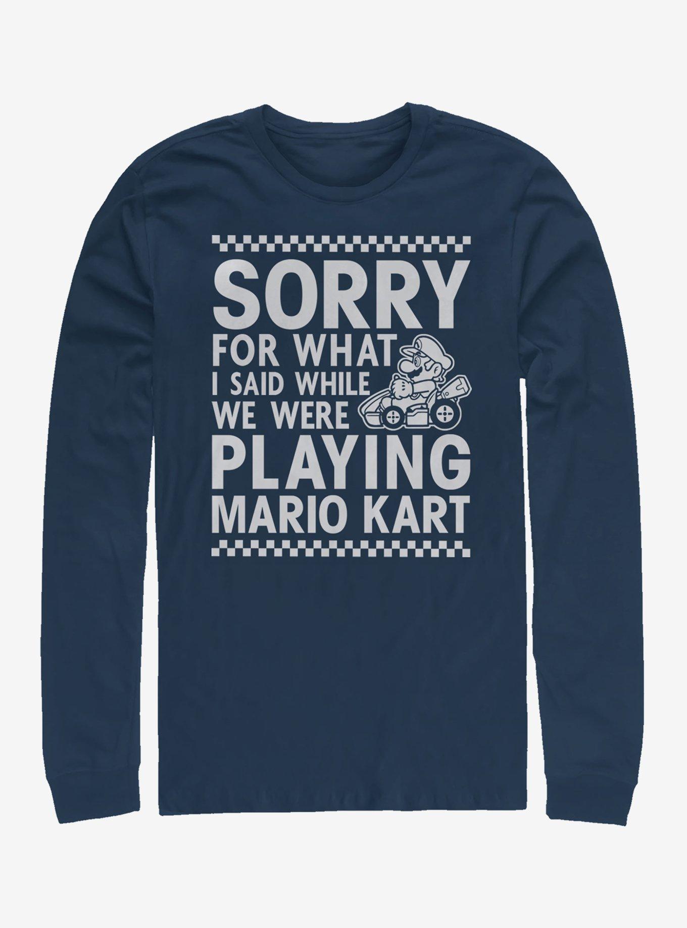 Super Mario Playing Mariokart Long-Sleeve T-Shirt