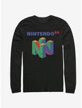 Nintendo N64 Logo Long-Sleeve T-Shirt, BLACK, hi-res