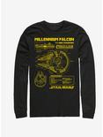 Star Wars Falcon Schematic Long-Sleeve T-Shirt, BLACK, hi-res