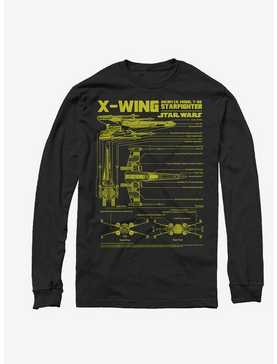 Star Wars X-Wing Schematic Long-Sleeve T-Shirt, , hi-res