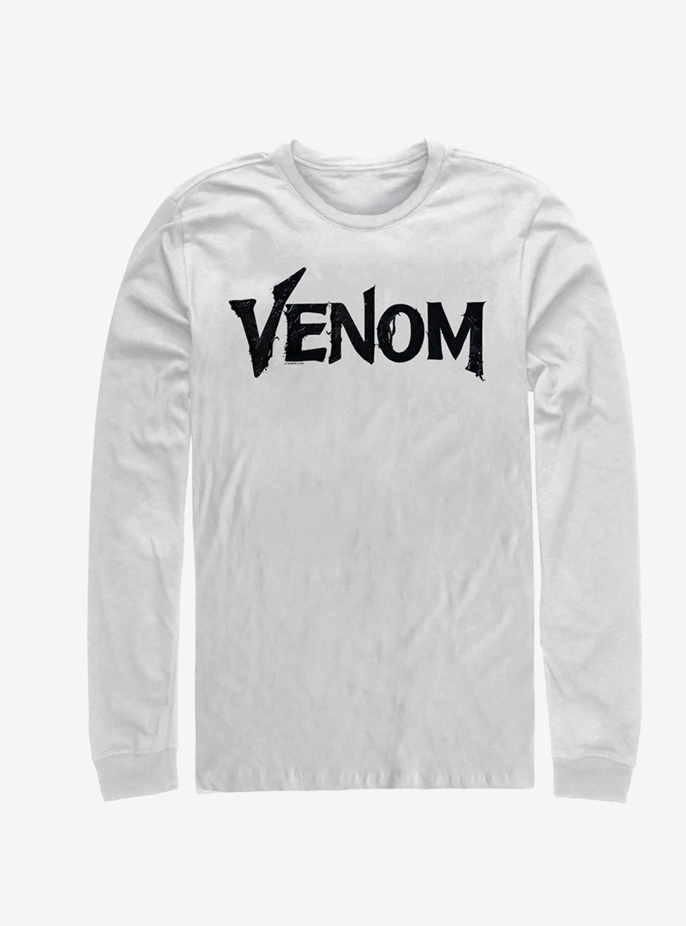 Marvel Venom Symbiote Logo Long-Sleeve T-Shirt, WHITE, hi-res