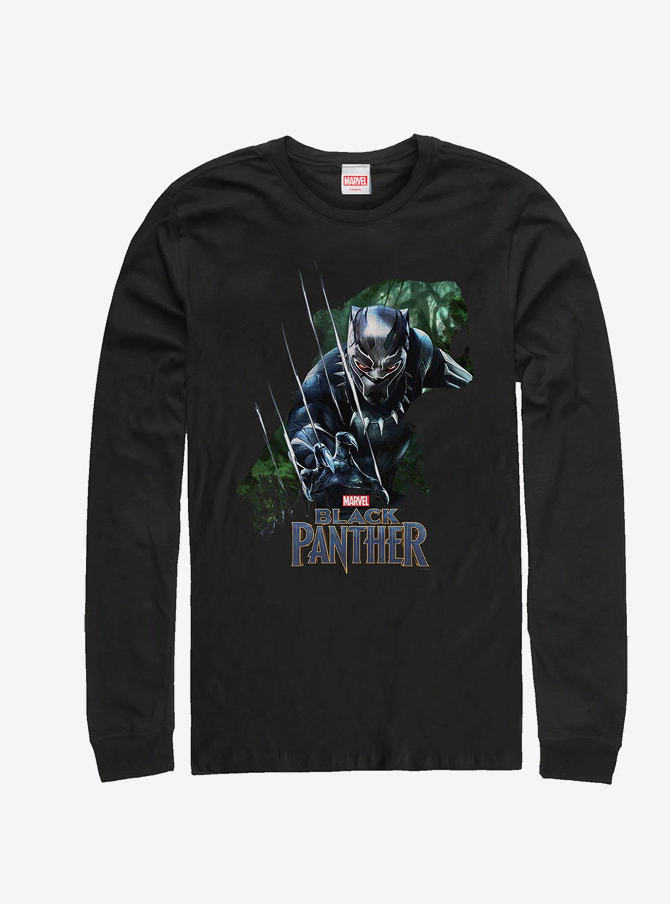 Marvel Black Panther Green Panther Long-Sleeve T-Shirt, BLACK, hi-res