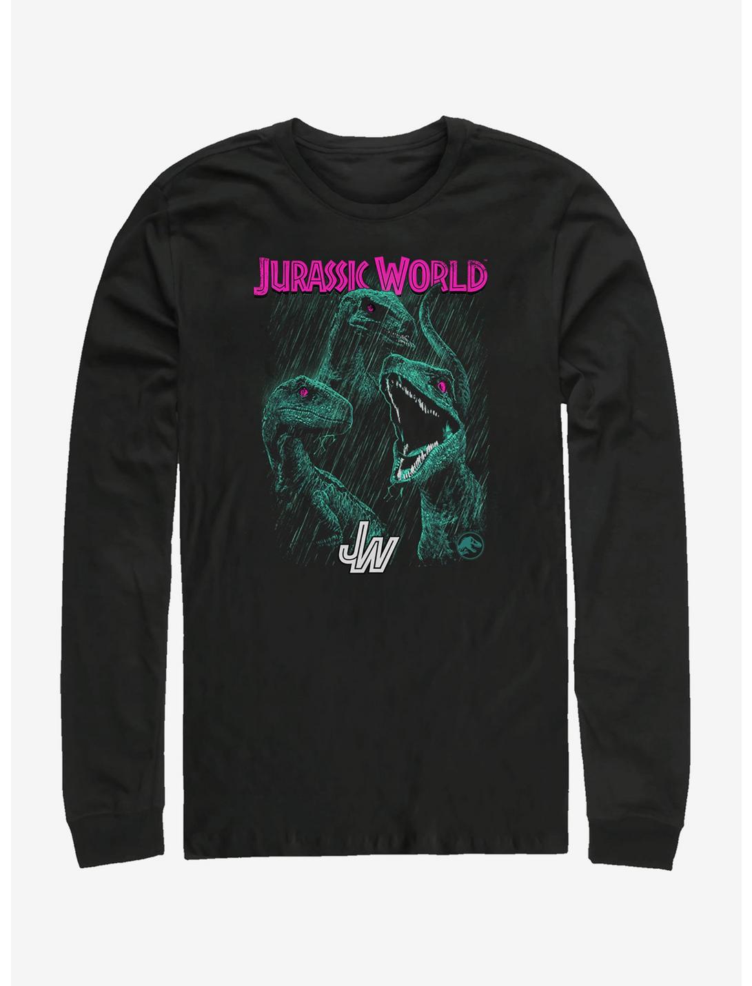 Jurassic Park Bright Raptor Squad Long-Sleeve T-Shirt, BLACK, hi-res