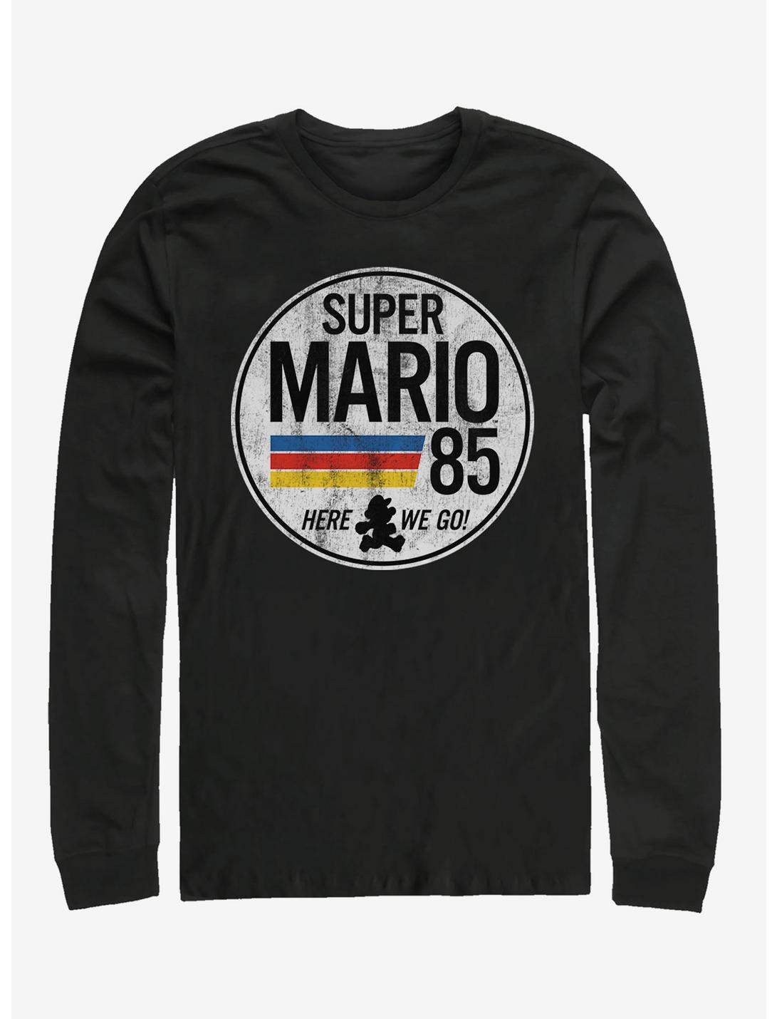 Super Mario Mario Is Go Long-Sleeve T-Shirt, BLACK, hi-res