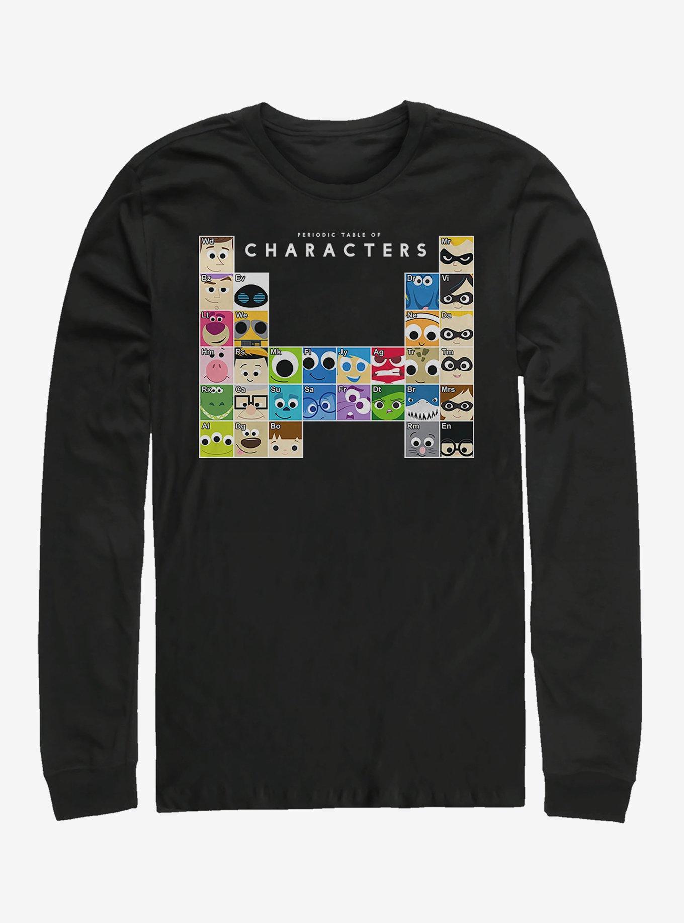 Disney Pixar Periodic Pixar Long-Sleeve T-Shirt, BLACK, hi-res