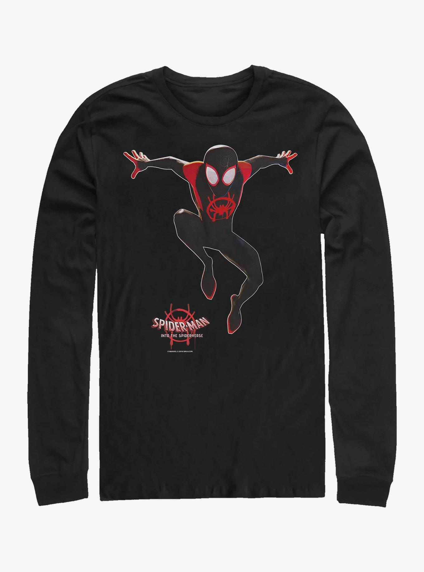 Marvel Spider-Man Miles Universe Long-Sleeve T-Shirt - BLACK | Hot Topic