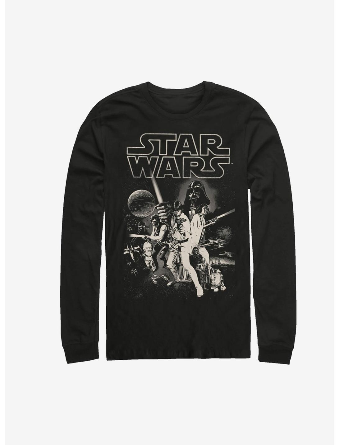 Star Wars Poster Long-Sleeve T-Shirt, BLACK, hi-res