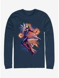 Marvel Captain Marvel Shooting Star Long-Sleeve T-Shirt, NAVY, hi-res