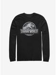 Jurassic Park Stone Logo Long-Sleeve T-Shirt, BLACK, hi-res