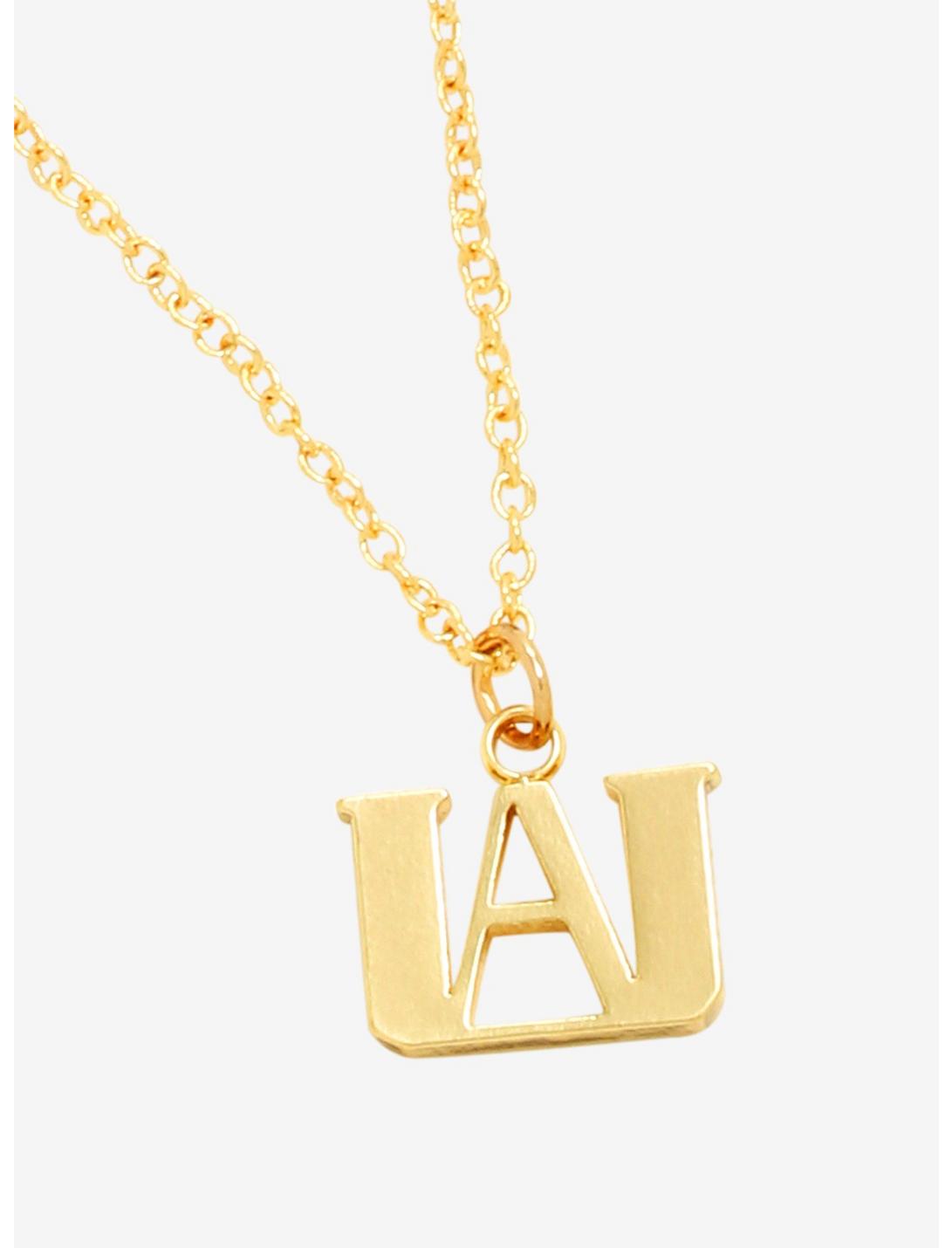 My Hero Academia U.A. Logo Gold Necklace - BoxLunch Exclusive, , hi-res