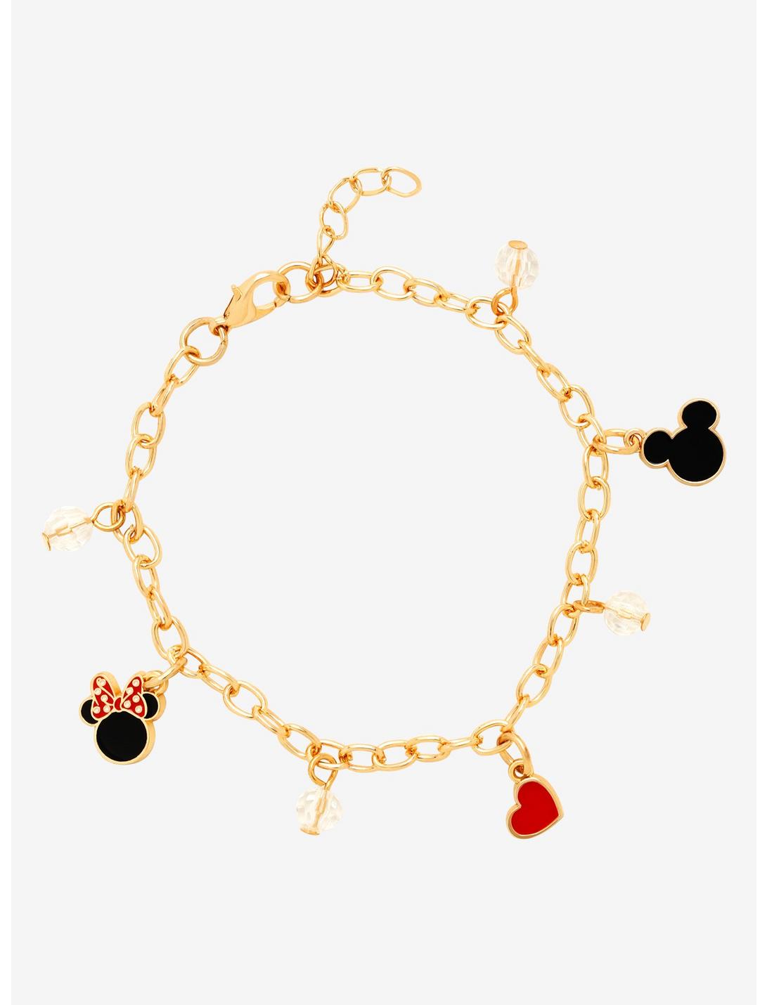 Disney Mickey & Minnie Stationed Charm Bracelet, , hi-res