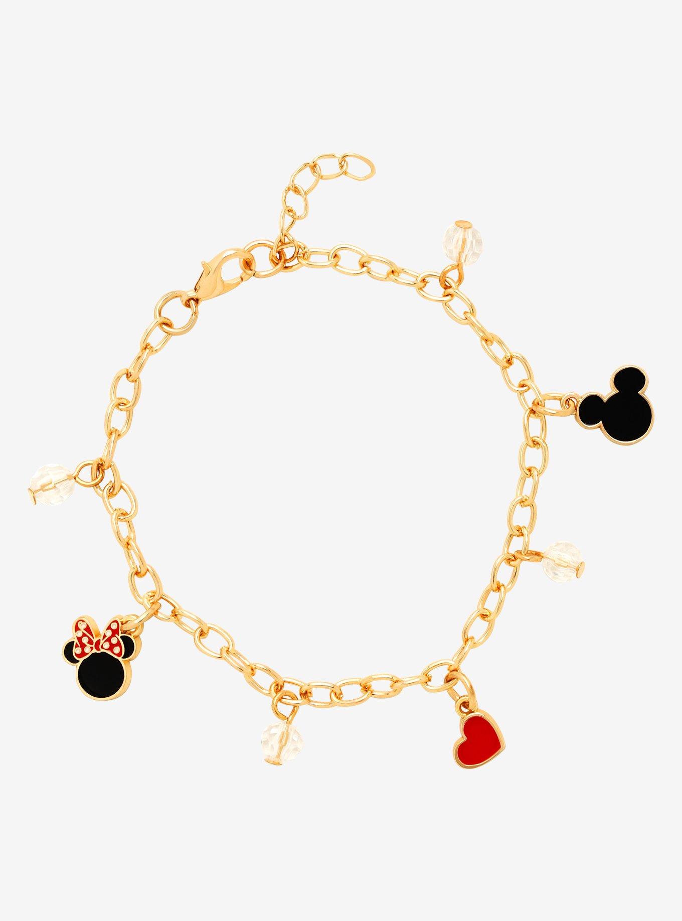 Disney Mickey & Minnie Stationed Charm Bracelet, , hi-res