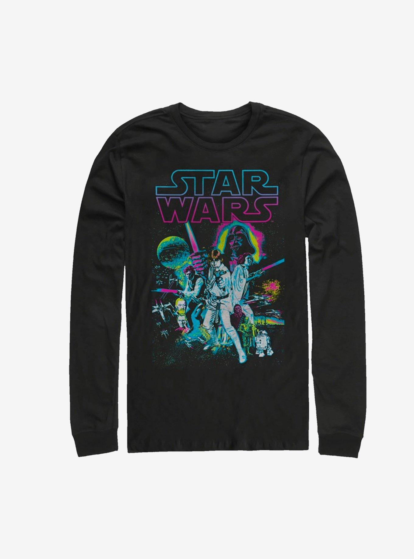 Star Wars Neon Hope Long-Sleeve T-Shirt, BLACK, hi-res