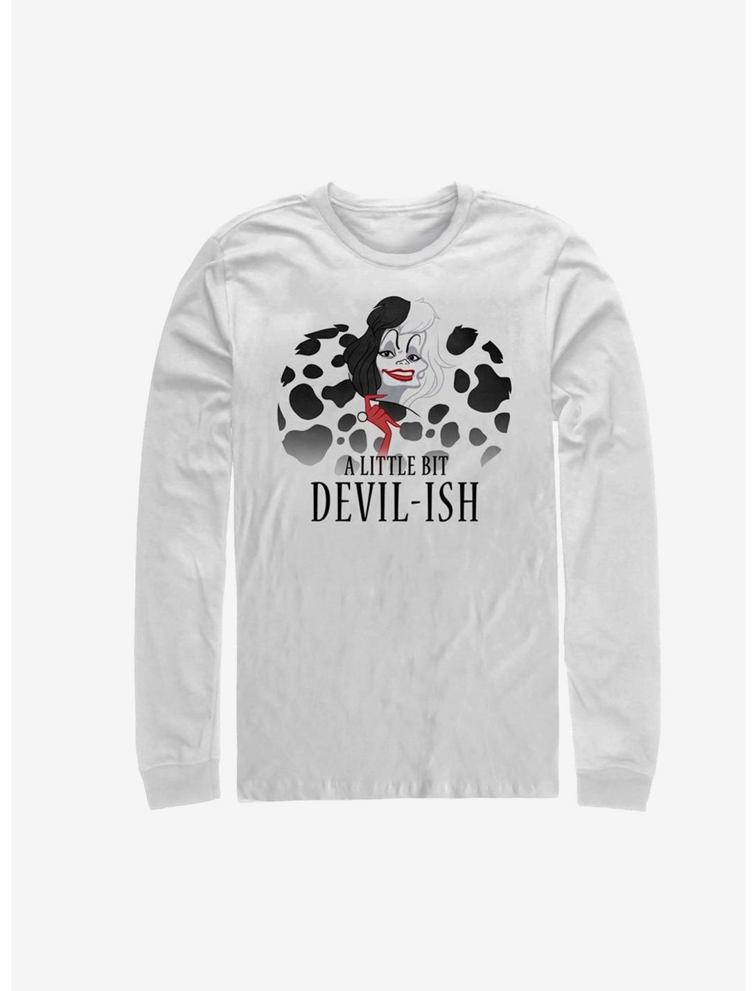 Disney Villains Cruella De Vil Devil-ish Long-Sleeve T-Shirt, WHITE, hi-res