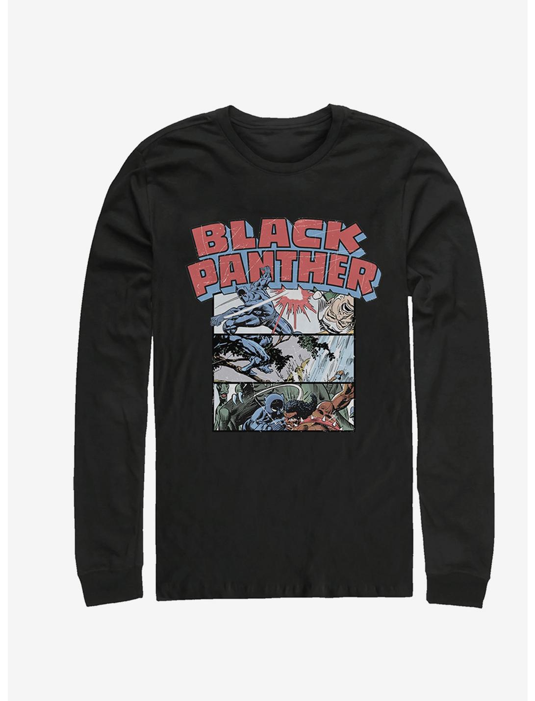 Marvel Black Panther Black Panther Collage Long-Sleeve T-Shirt, BLACK, hi-res
