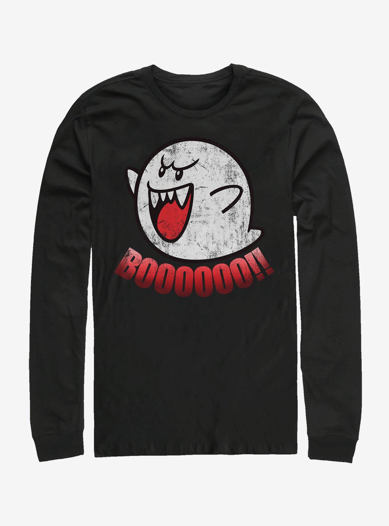 Nintendo Boo Ghost Long-Sleeve T-Shirt, BLACK, hi-res