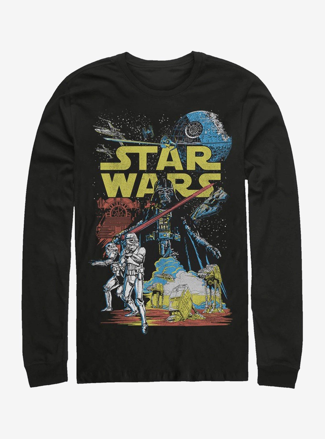 Star Wars Rebel Classic Poster Long-Sleeve T-Shirt, BLACK, hi-res