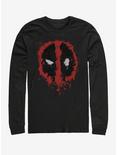 Marvel Deadpool Splatter Icon Long-Sleeve T-Shirt, BLACK, hi-res