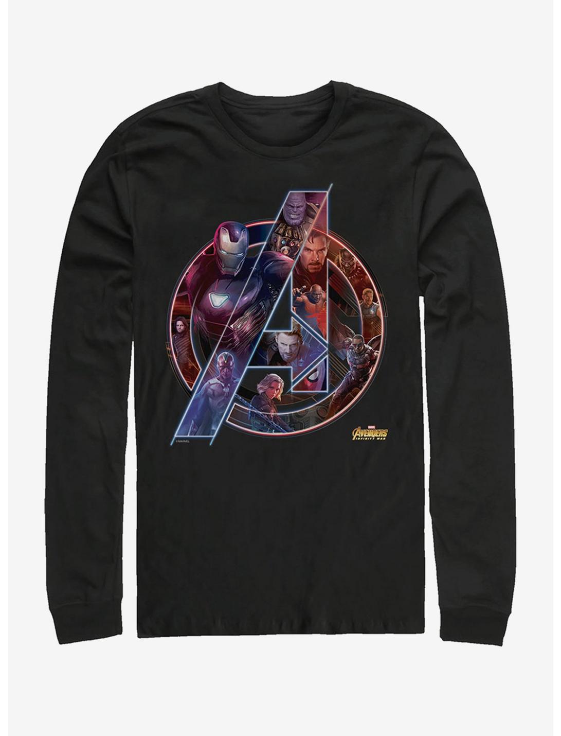 Marvel Team Neon Long-Sleeve T-Shirt, BLACK, hi-res
