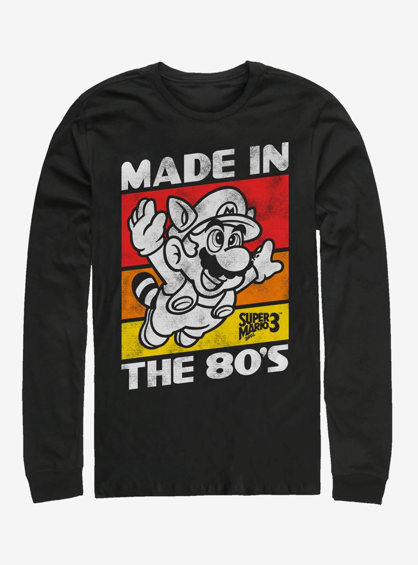 Super Mario The Friendly Skies Long-Sleeve T-Shirt, BLACK, hi-res