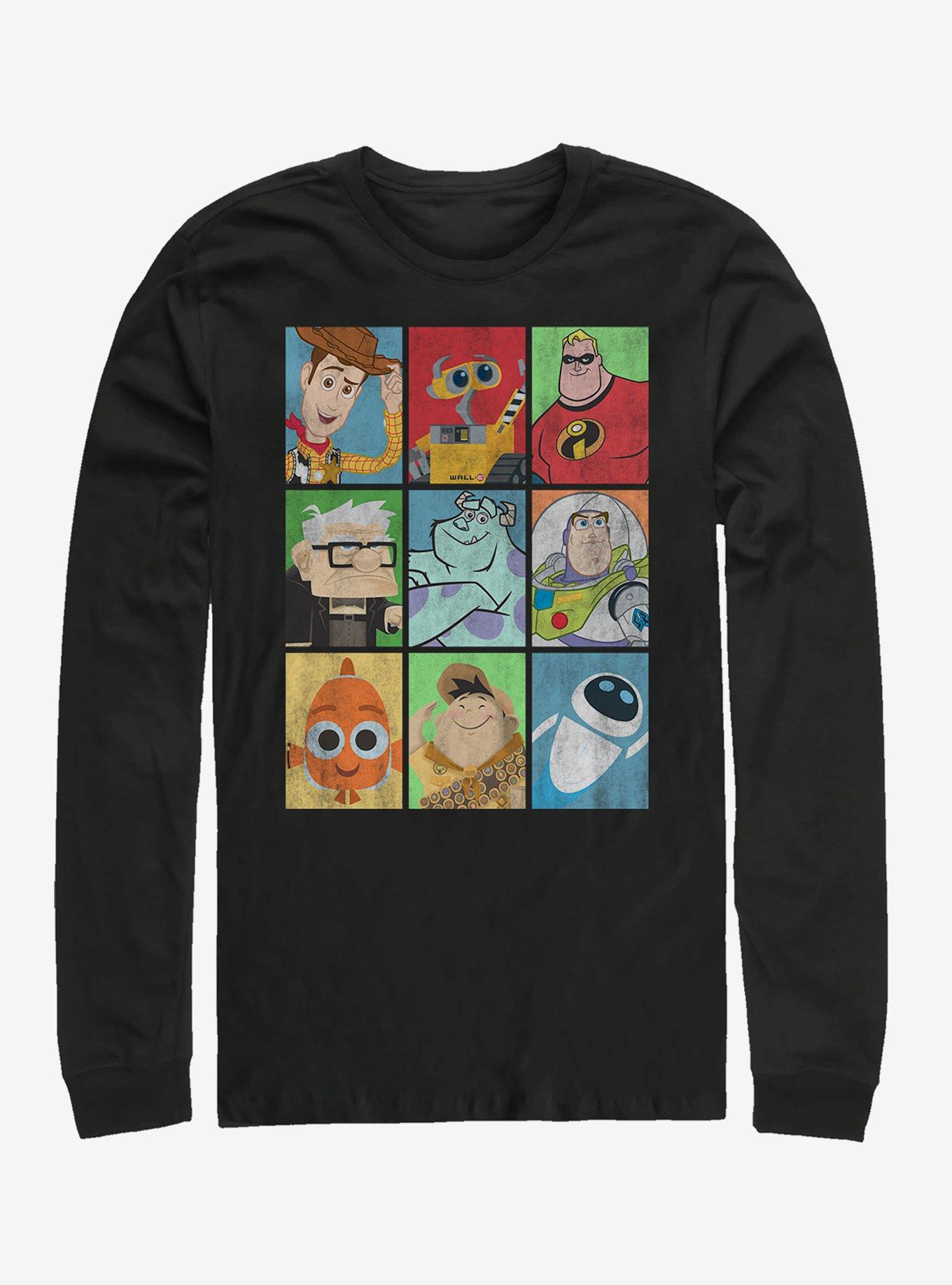 Disney Pixar Lineup Long-Sleeve T-Shirt, BLACK, hi-res