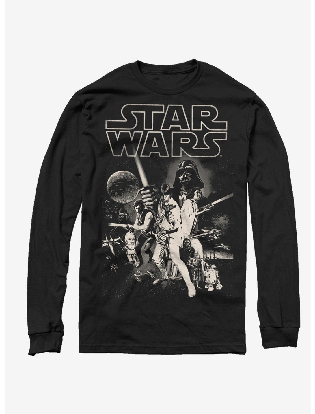 Star Wars Poster Long-Sleeve T-Shirt, BLACK, hi-res