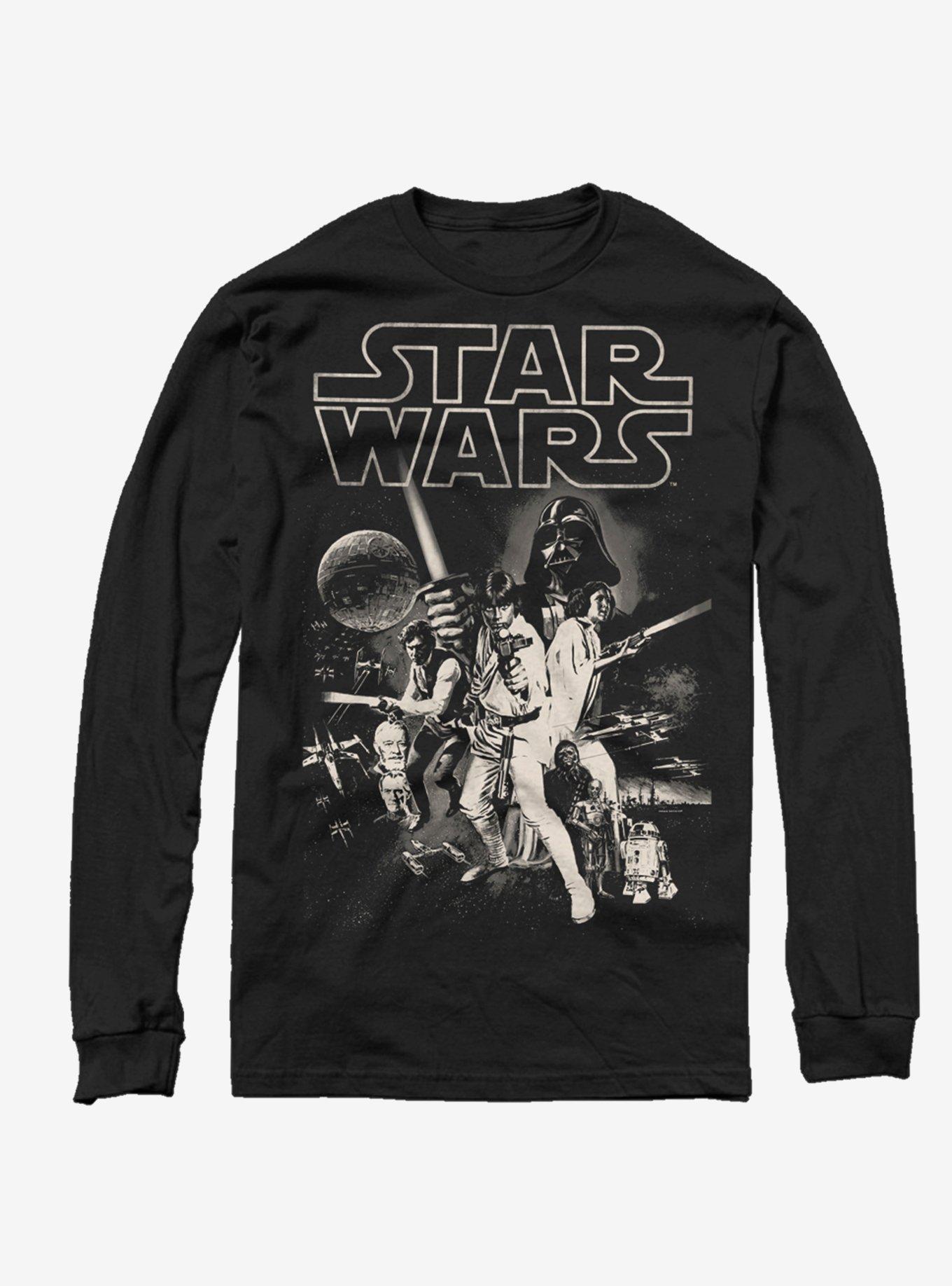 Star Wars Poster Long-Sleeve T-Shirt, BLACK, hi-res