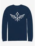 The Legend of Zelda Triumphant Triforce Long-Sleeve T-Shirt, NAVY, hi-res