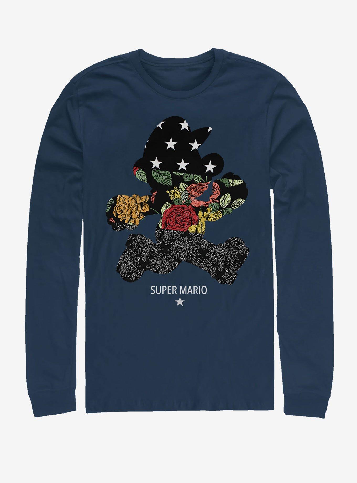 Super Mario Dark Cut Long-Sleeve T-Shirt, NAVY, hi-res