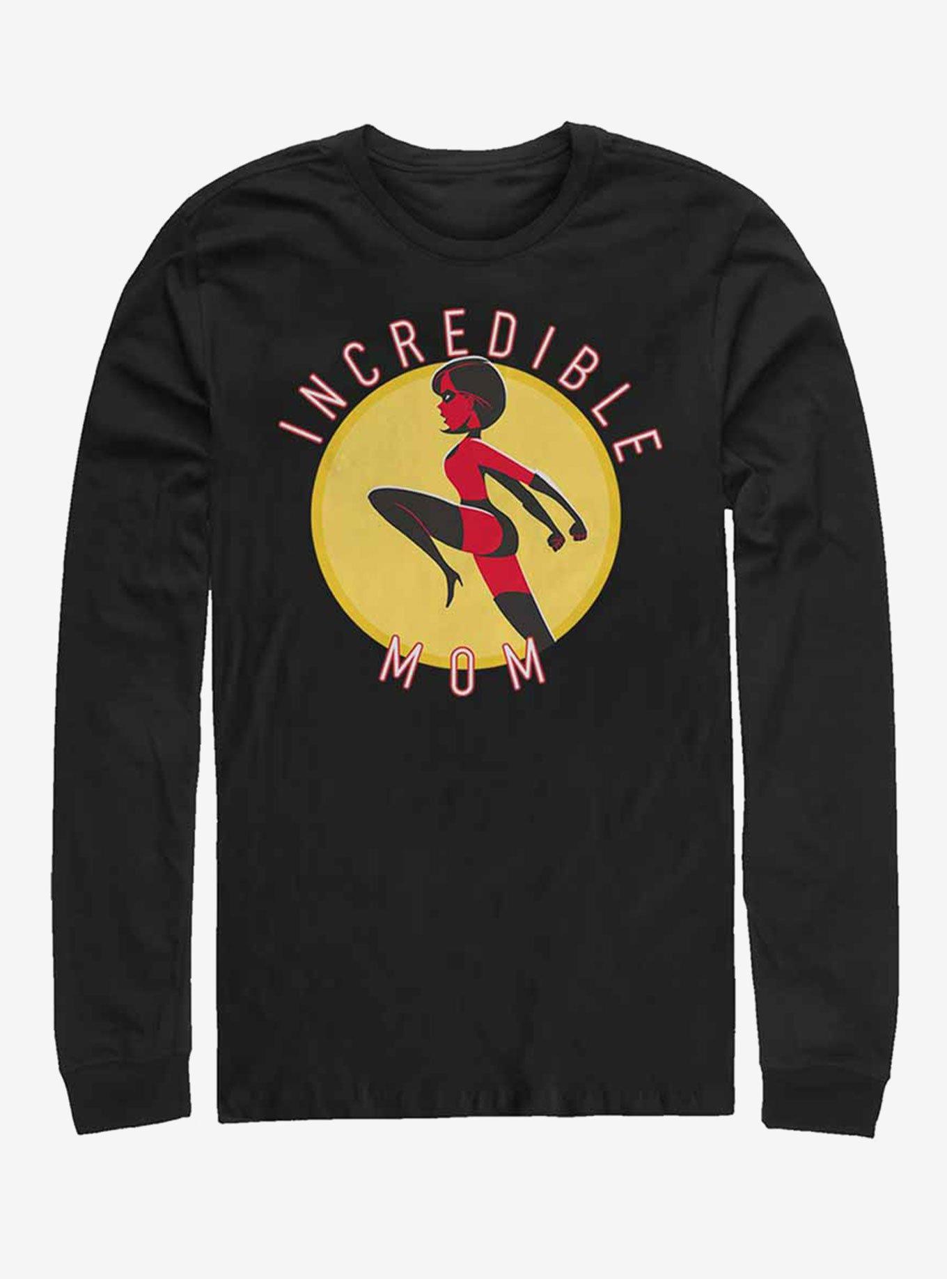 Disney Pixar The Incredibles Incredible Mom Circle Long-Sleeve T-Shirt, BLACK, hi-res