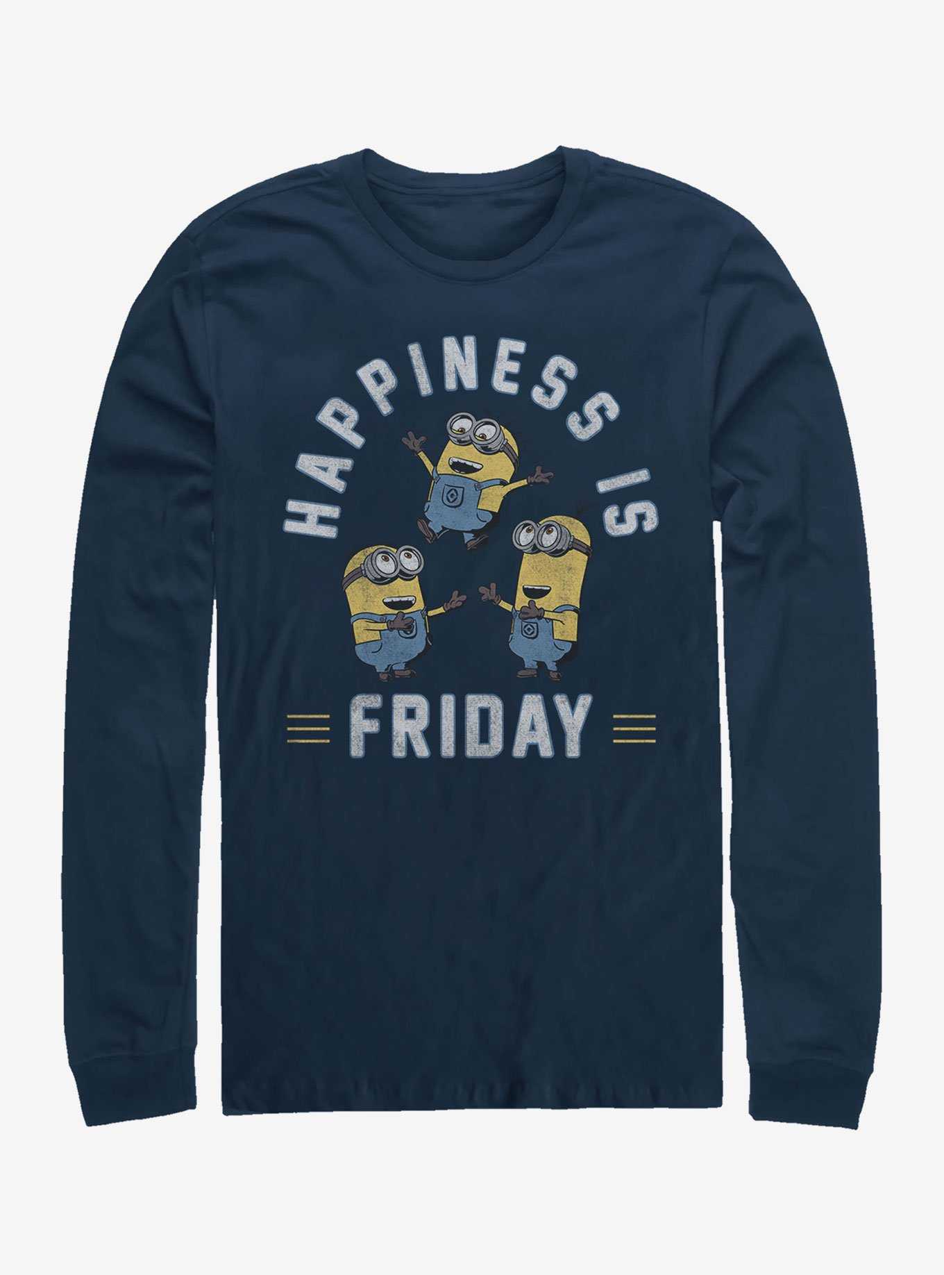 Minions Happiness is Friday Long-Sleeve T-Shirt, , hi-res