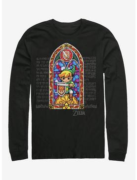 Plus Size The Legend Of Zelda Stained Glass Long-Sleeve T-Shirt, , hi-res