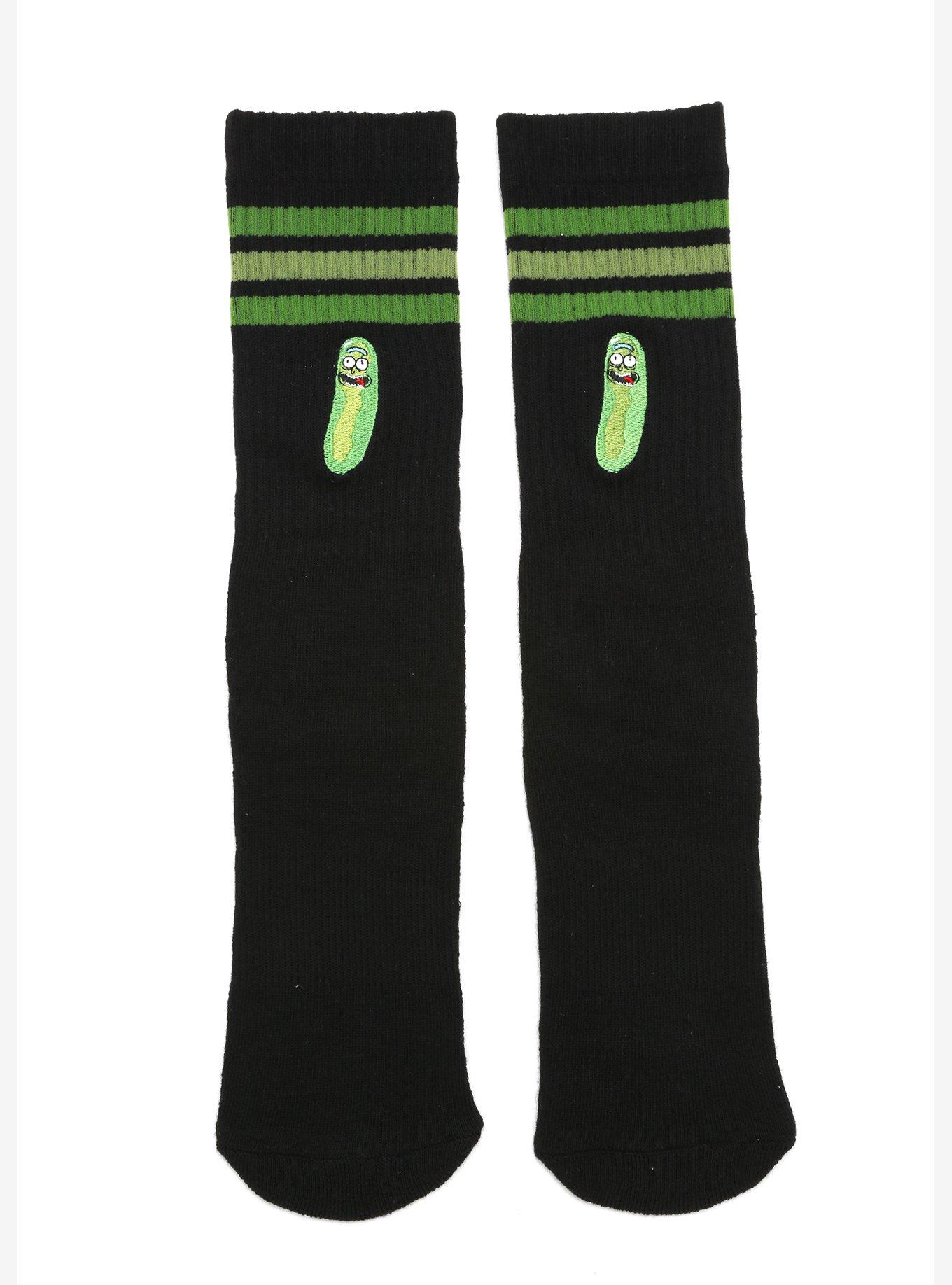 Rick And Morty Pickle Rick Varsity Crew Socks, , hi-res