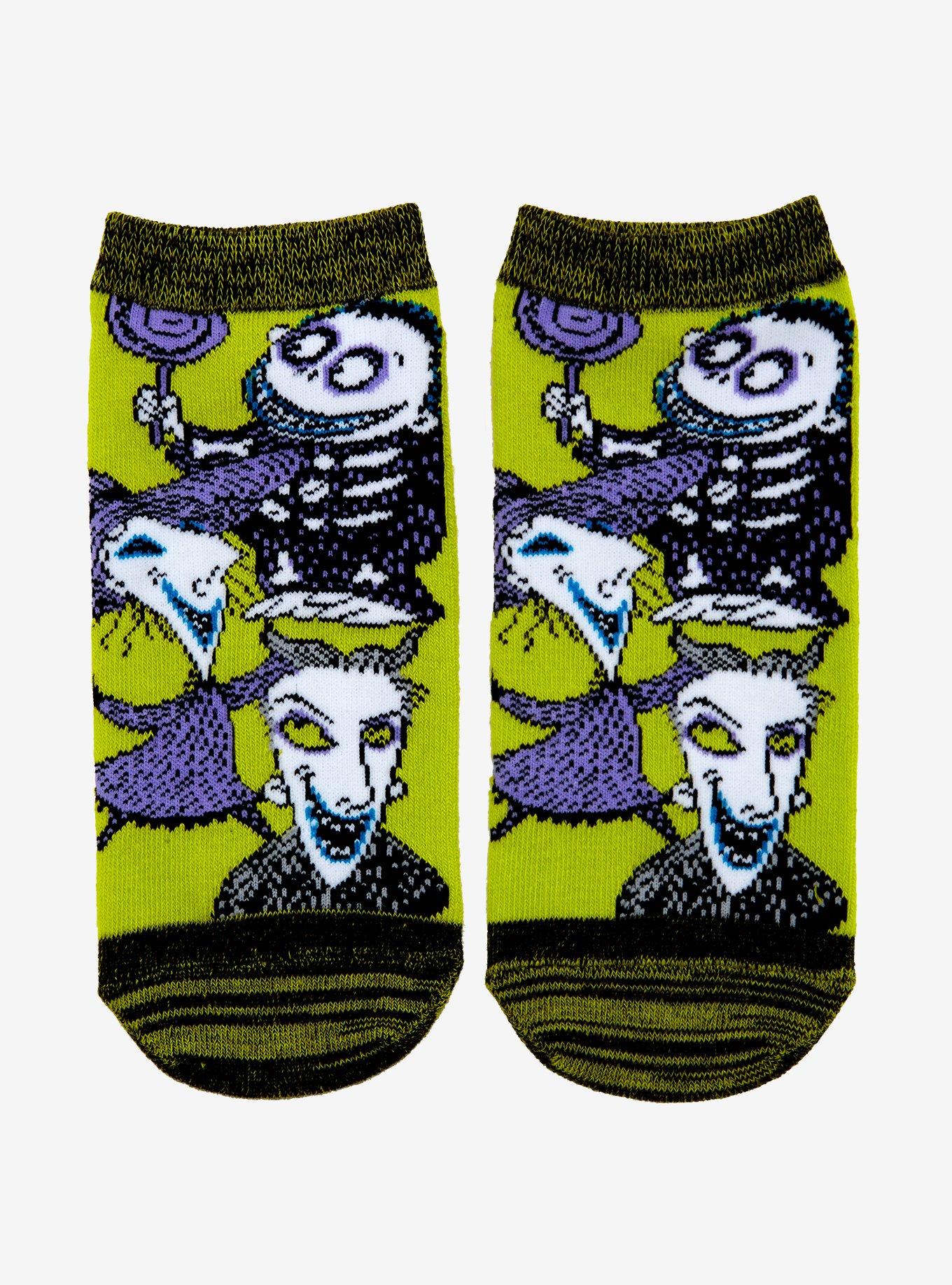 The Nightmare Before Christmas Lock Shock & Barrel No-Show Socks, , hi-res