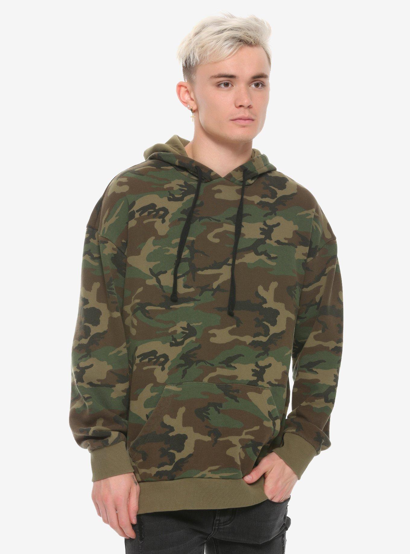 Green Camo Hoodie, CAMO, hi-res