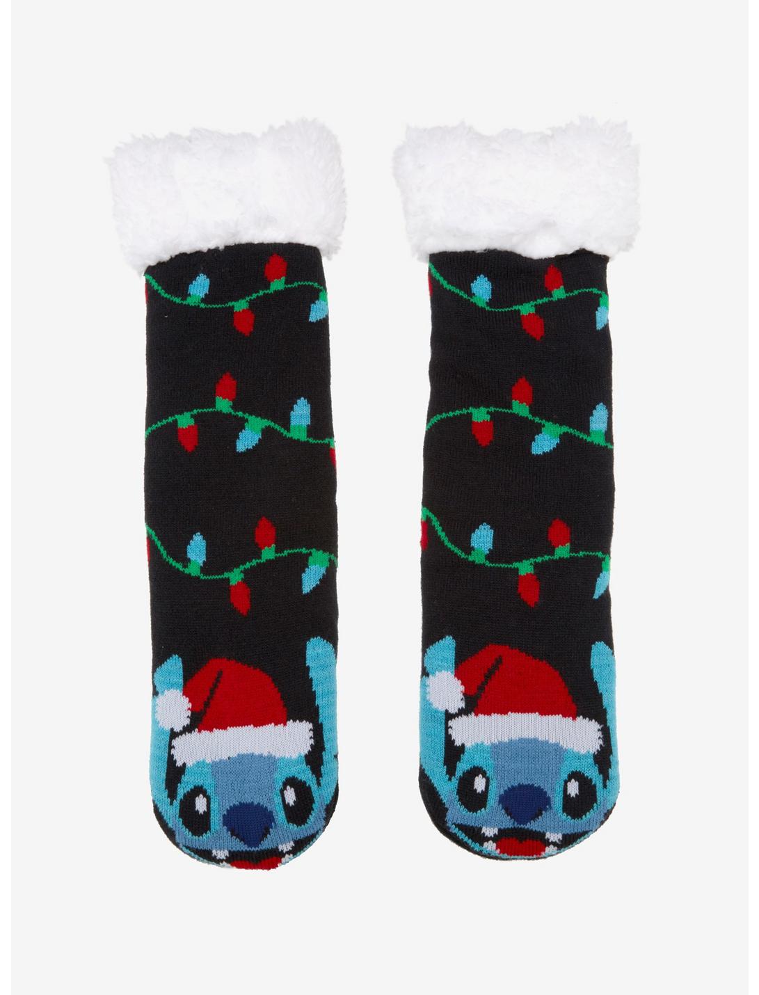 Disney Lilo & Stitch Santa Stitch Slipper Socks, , hi-res