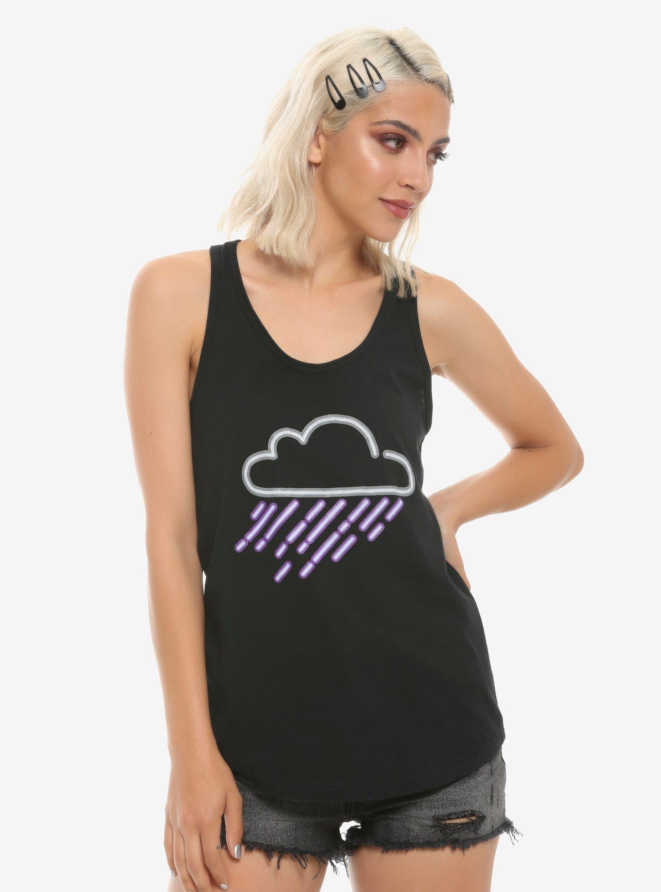 Neon Purple Rain Girls Tank Top, PURPLE, hi-res