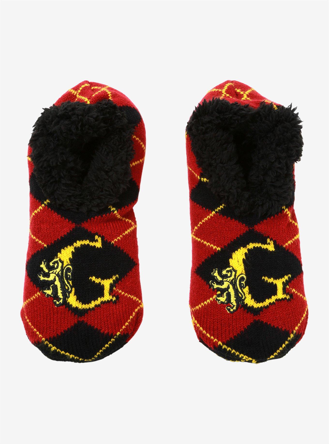 Harry Potter Gryffindor Plaid Cozy Slippers, , hi-res