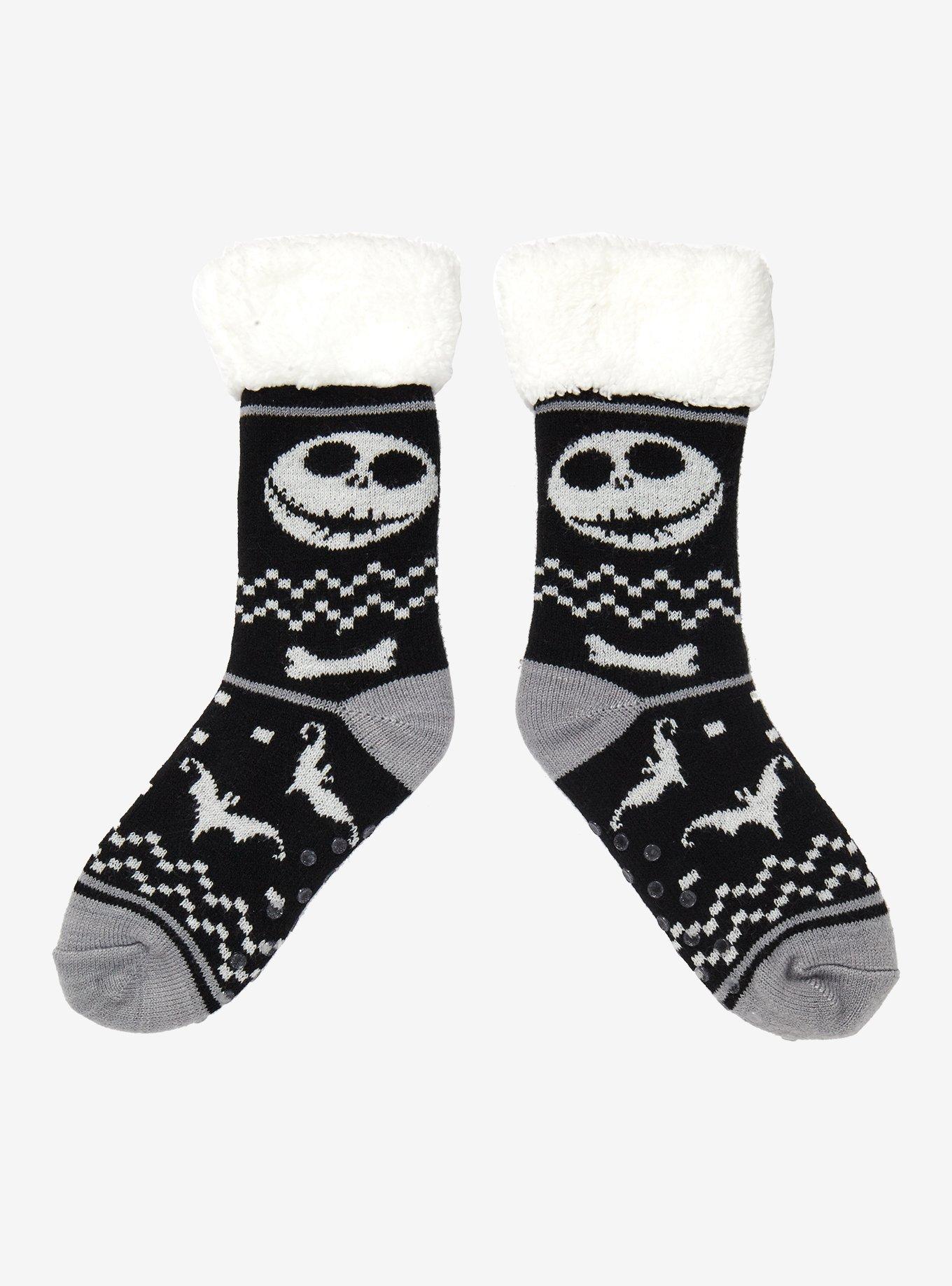 The Nightmare Before Christmas Jack Skellington Cozy Slipper Socks, , hi-res