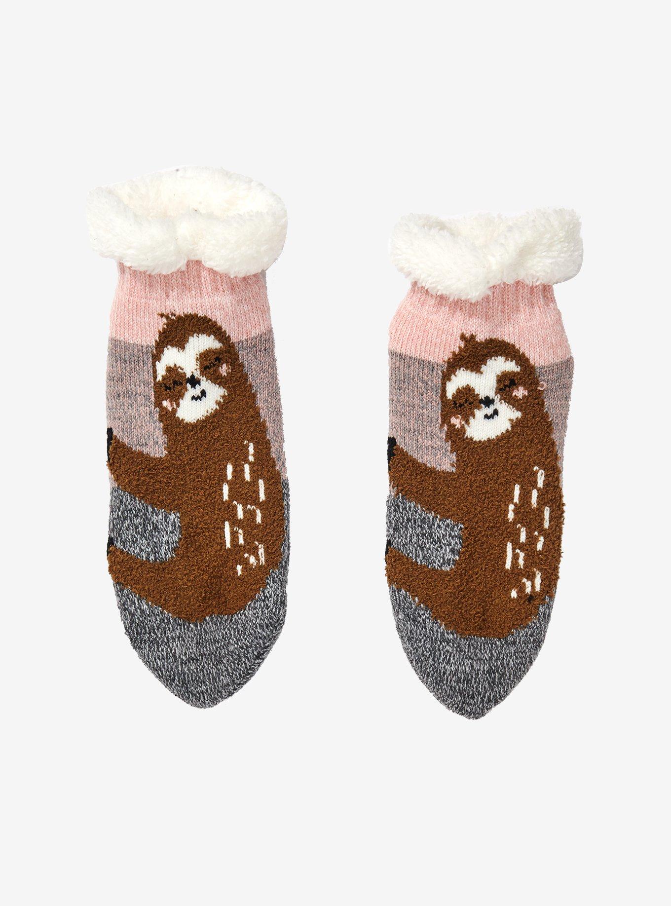 Sloth Cozy Ankle Socks, , hi-res