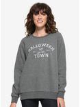 Disney The Nightmare Before Christmas Halloween Town Crewneck Sweater - BoxLunch Exclusive, GREY, hi-res