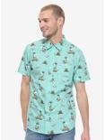 Our Universe Disney Mickey Mouse Safari Woven Button-Up - BoxLunch Exclusive, BLUE, hi-res