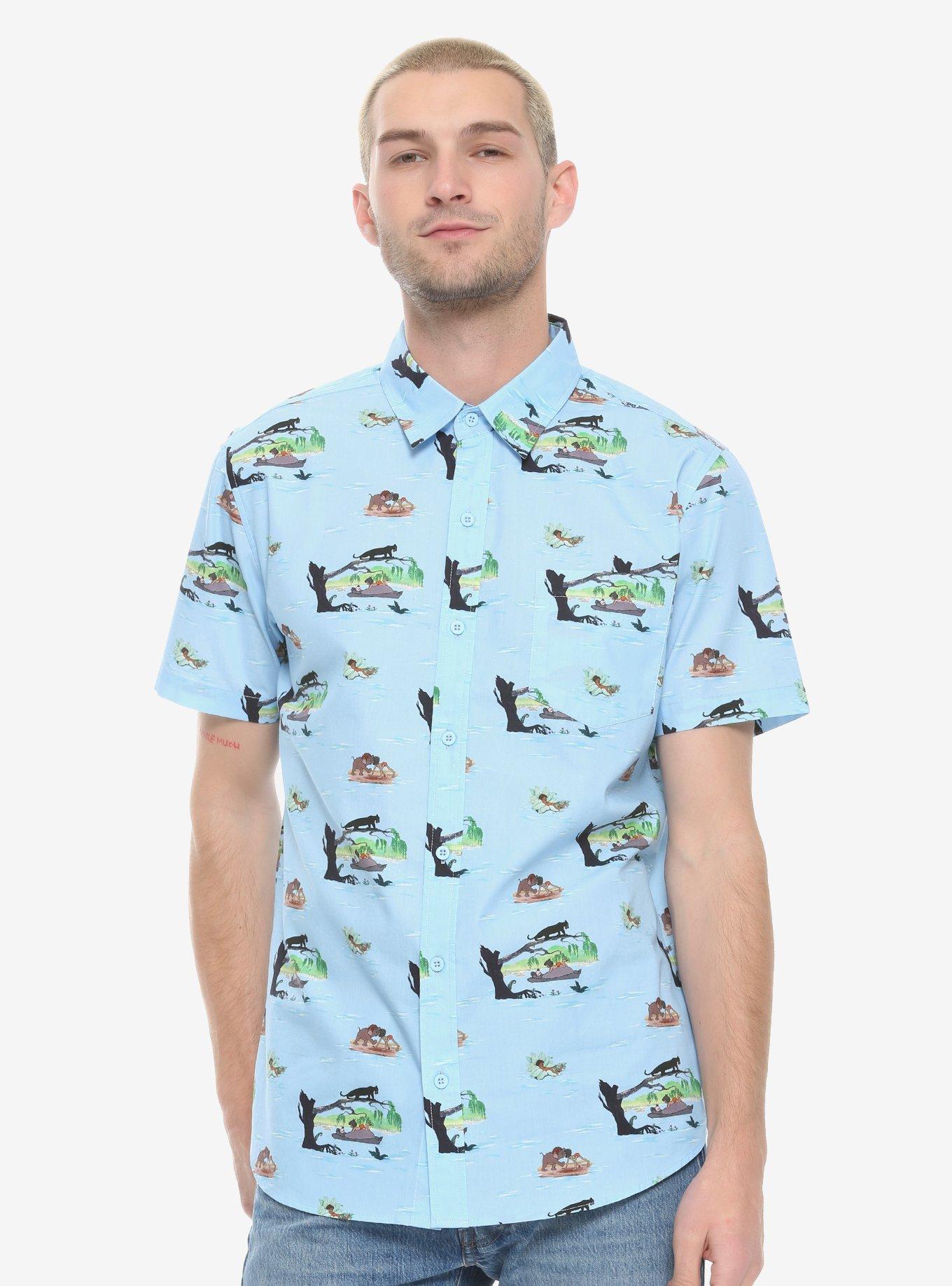 Our Universe Disney The Jungle Book Woven Button-Up - BoxLunch Exclusive, BLUE, hi-res