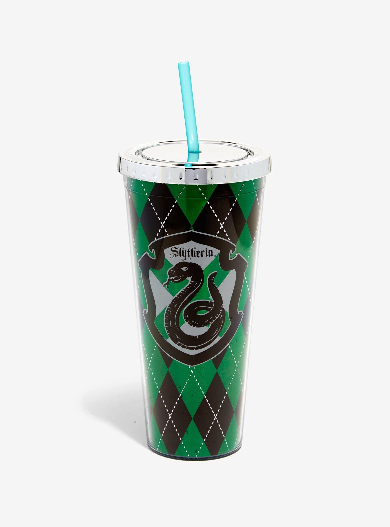 Harry Potter Slytherin Diamond 20 oz. Acrylic Cup with  Straw